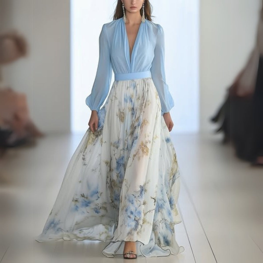 Dahlia - Murmures de Printemps Robe Maxi Florale