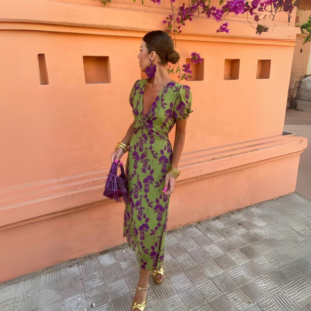 Danielle - Robe Midi Fleurie