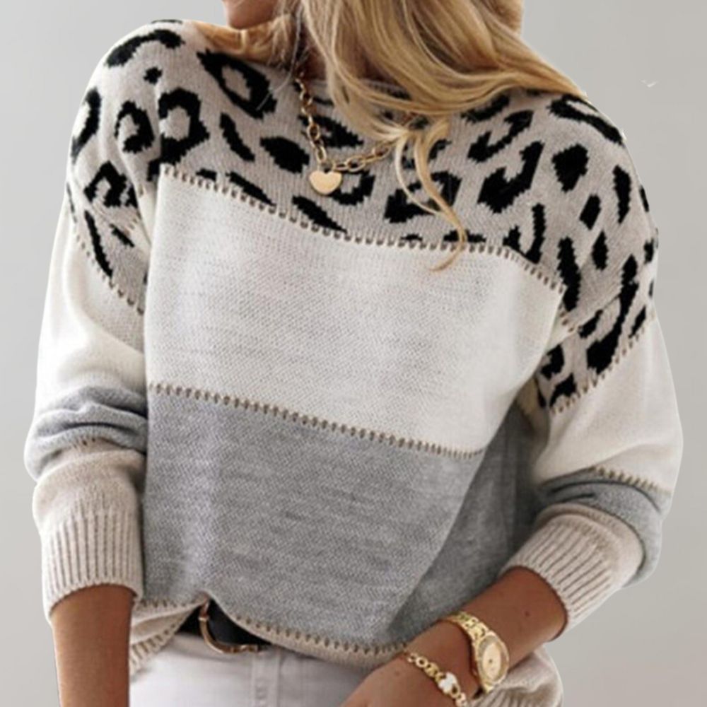 Cheyenne - Sweatshirt Casual avec Imprimé Léopard