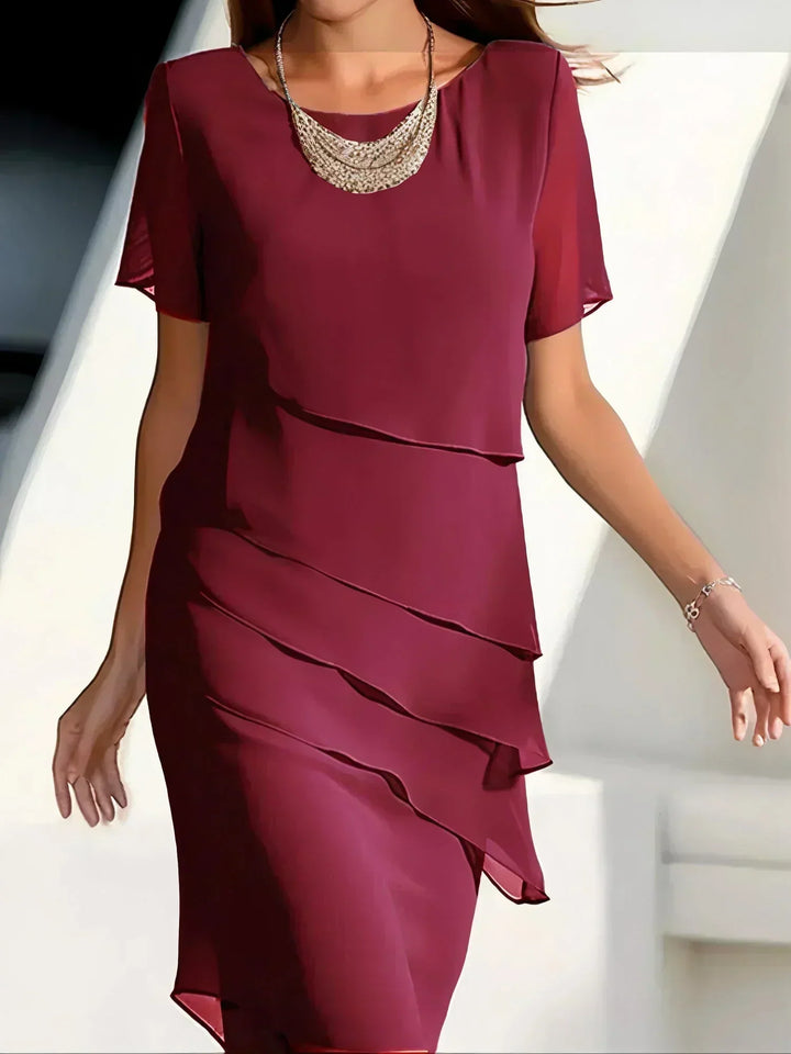 Anastasia | Robe Midi Luxueuse à Couches