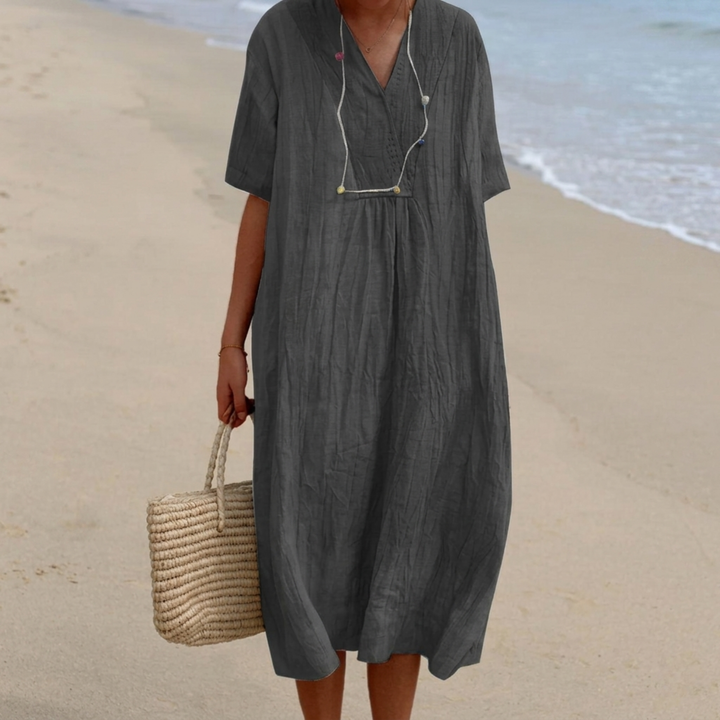 Silvana™ | Robe Maxi Texturée Relaxed.