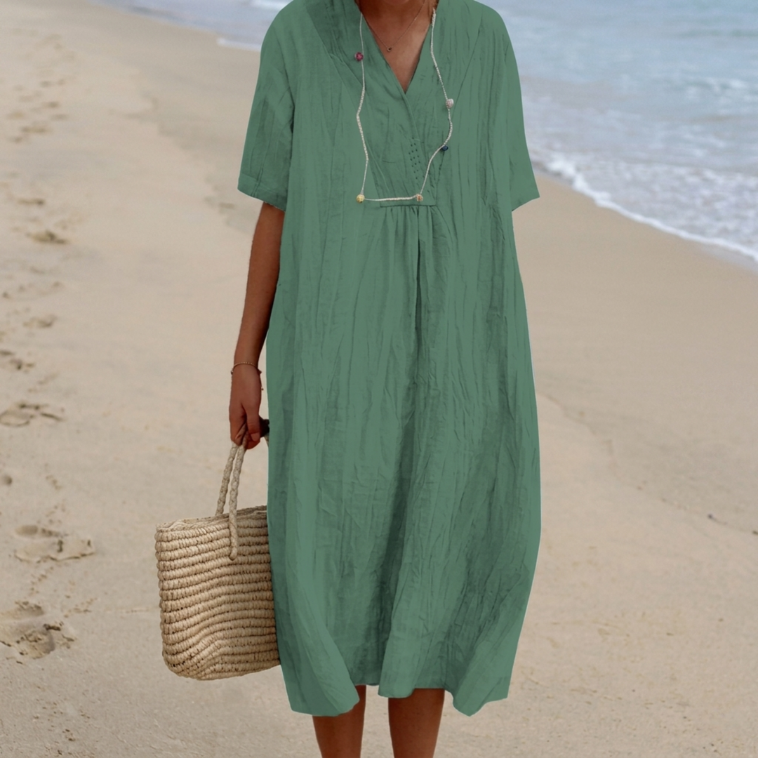 Silvana™ | Robe Maxi Texturée Relaxed.