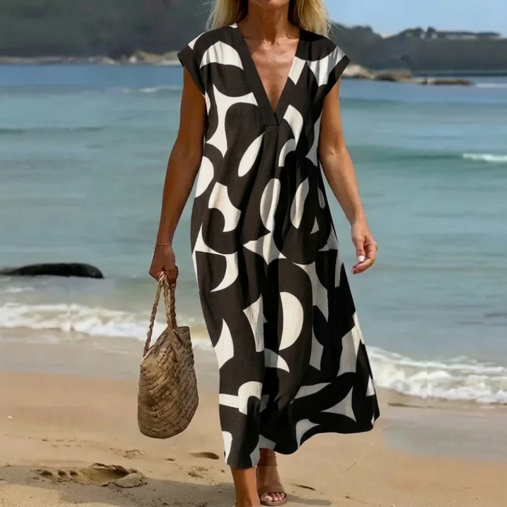 Tatiana™ | Robe Maxi avec Détails Brodés.