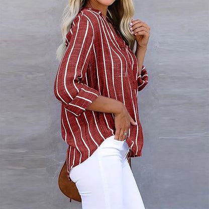 Maddie - Chemise Boutonnée Rayée