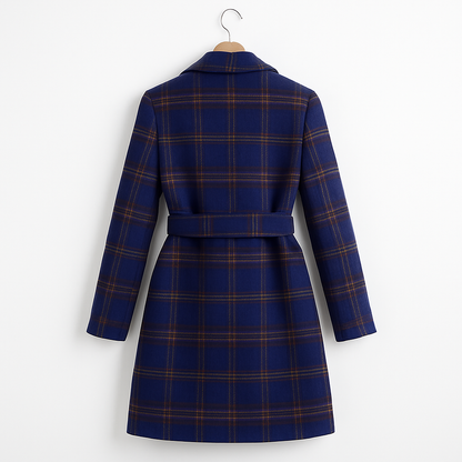 Jeanne | Manteau en Laine à Carreaux Classique