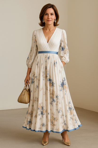 Kate | Robe Maxi Fleurie Élégante