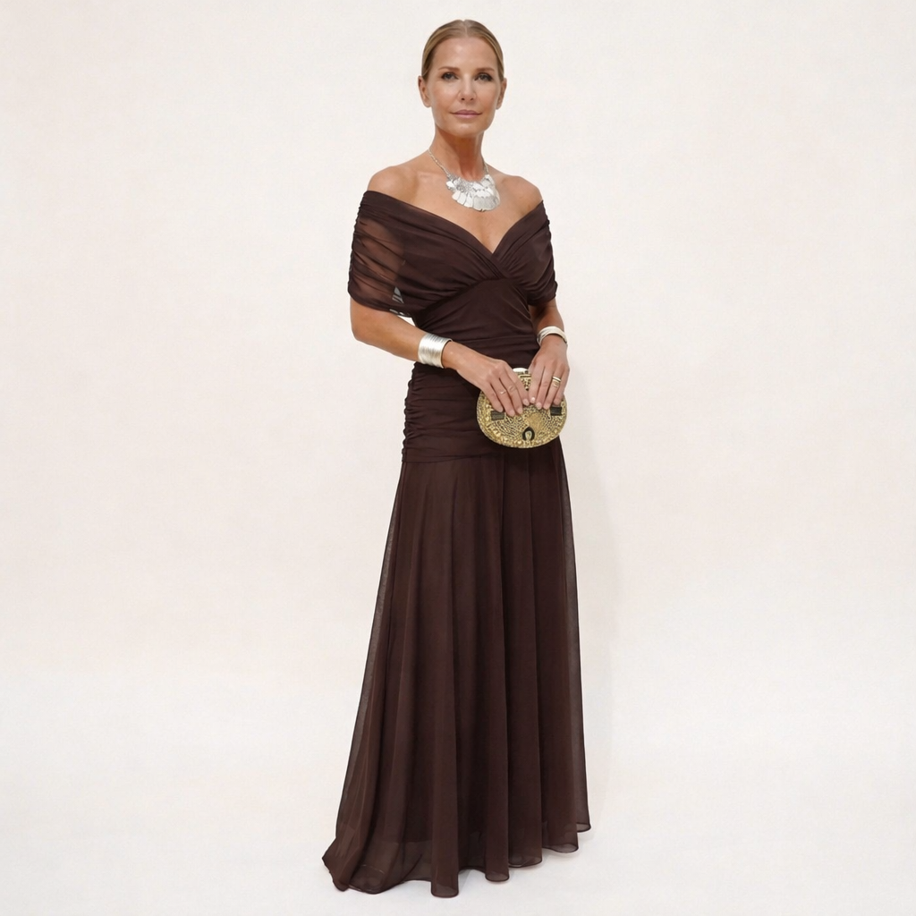 Velora™ | Robe Fleurie Longue avec Décolleté en V