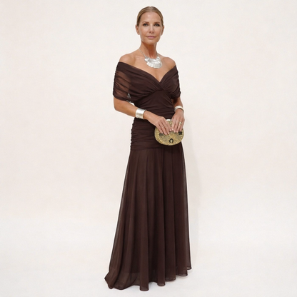 Velora™ | Robe Fleurie Longue avec Décolleté en V