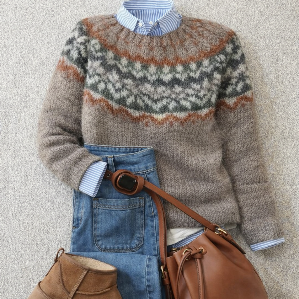 Ashley™ | Pull en Tricot Nordique Héritage