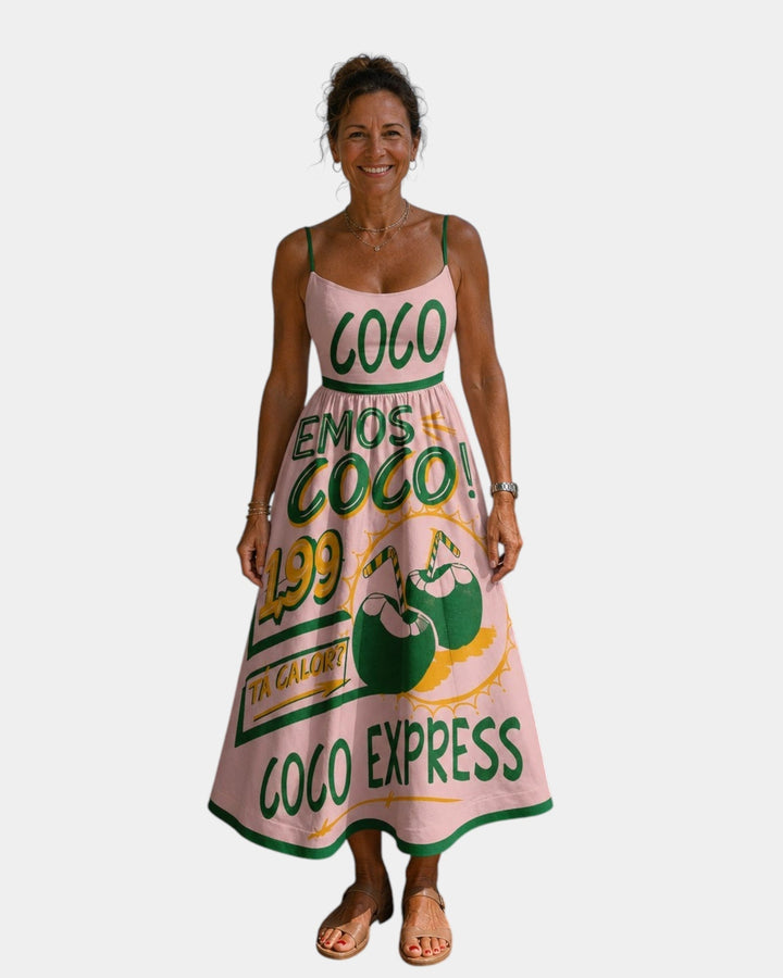 Béatrice | Robe midi à motif