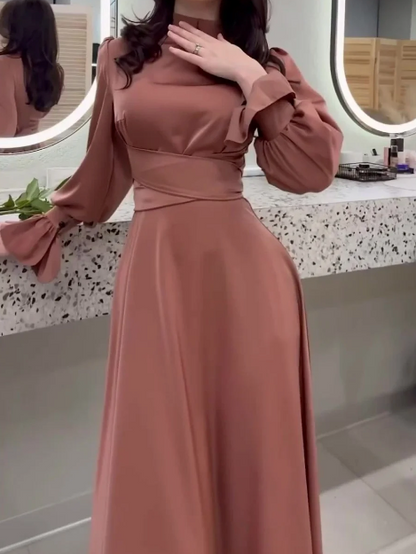 ItalianFrost - Robe Maxi en Satin