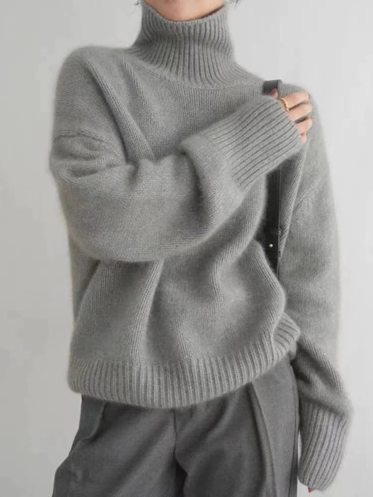 Alecia | Pull en Cachemire Luxueux pour Femme avec Col Roulé | Élégance Intemporelle
