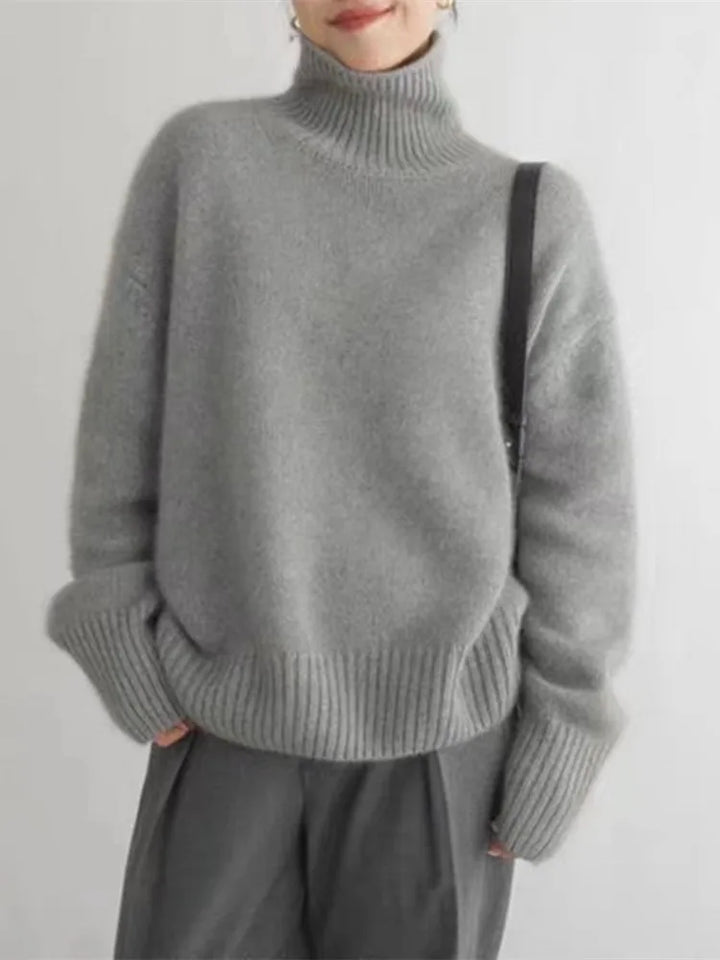 Alecia | Pull en Cachemire Luxueux pour Femme avec Col Roulé | Élégance Intemporelle