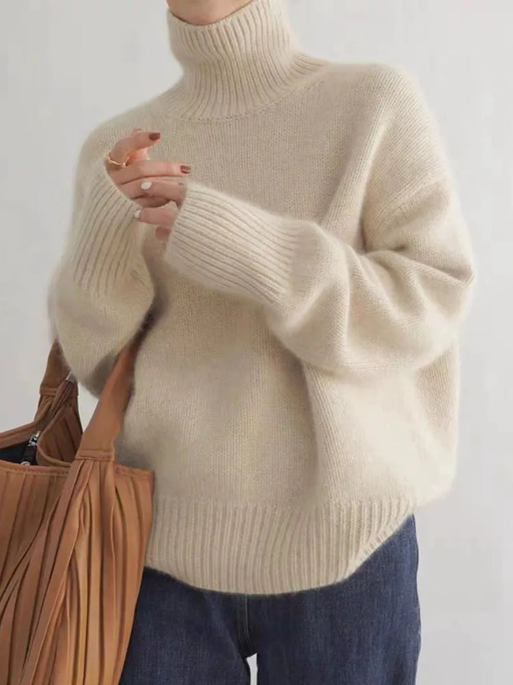 Alecia | Pull en Cachemire Luxueux pour Femme avec Col Roulé | Élégance Intemporelle