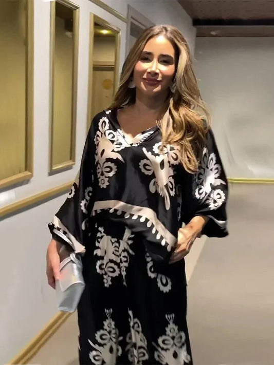 MILANI – ENSEMBLE PANTALONS À IMPRIMÉ IRRÉGULIER