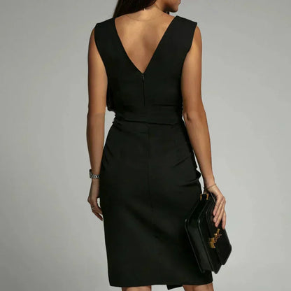 Robe noir pour sans manches femme | mini