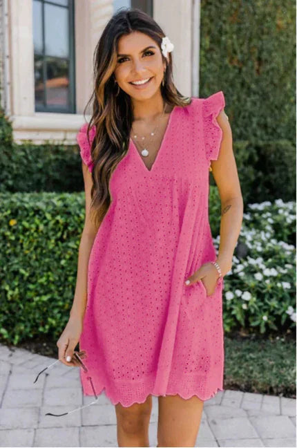 Penélope | Robe Élégante en Dentelle avec Poches