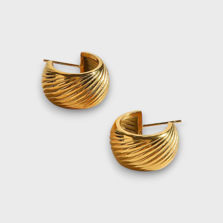 Emy – Boucles d'oreilles créoles inspirées du vintage avec une touche de luxe