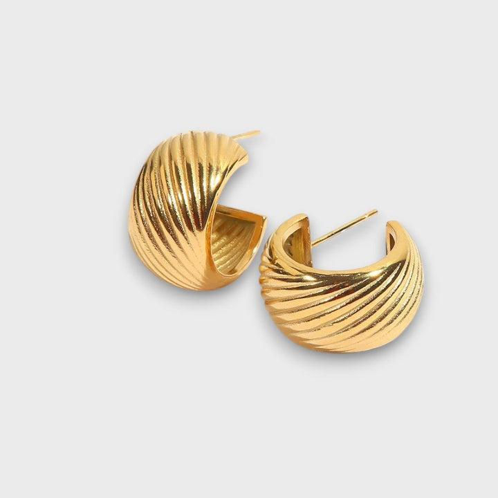 Emy – Boucles d'oreilles créoles inspirées du vintage avec une touche de luxe