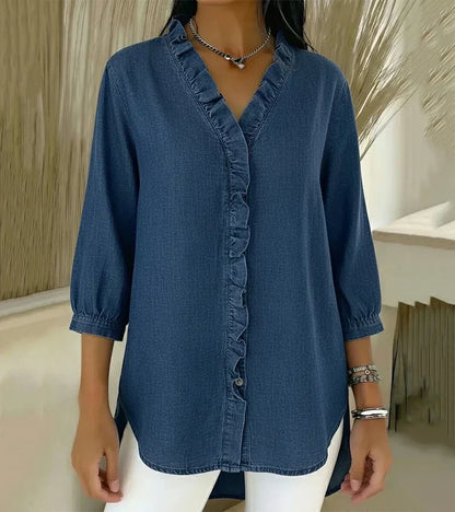 Adele™ | Blouse à Col V avec Volants