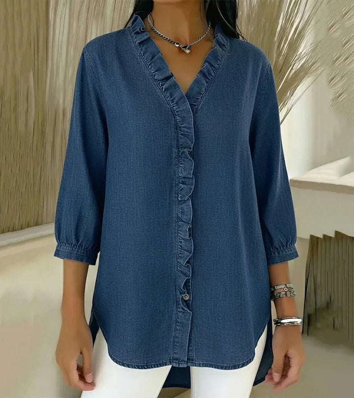 Adele™ | Blouse à Col V avec Volants