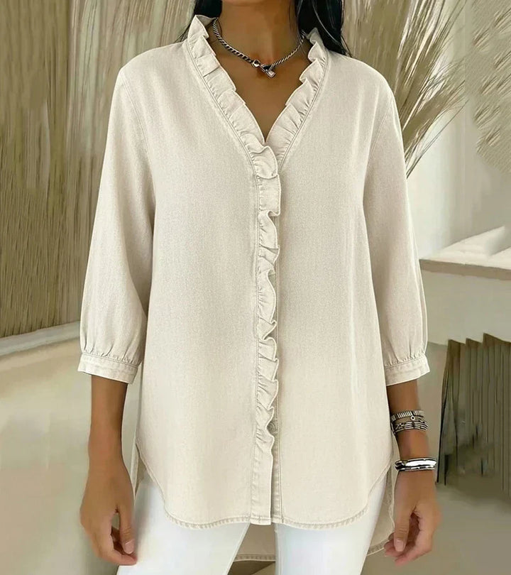 Adele™ | Blouse à Col V avec Volants