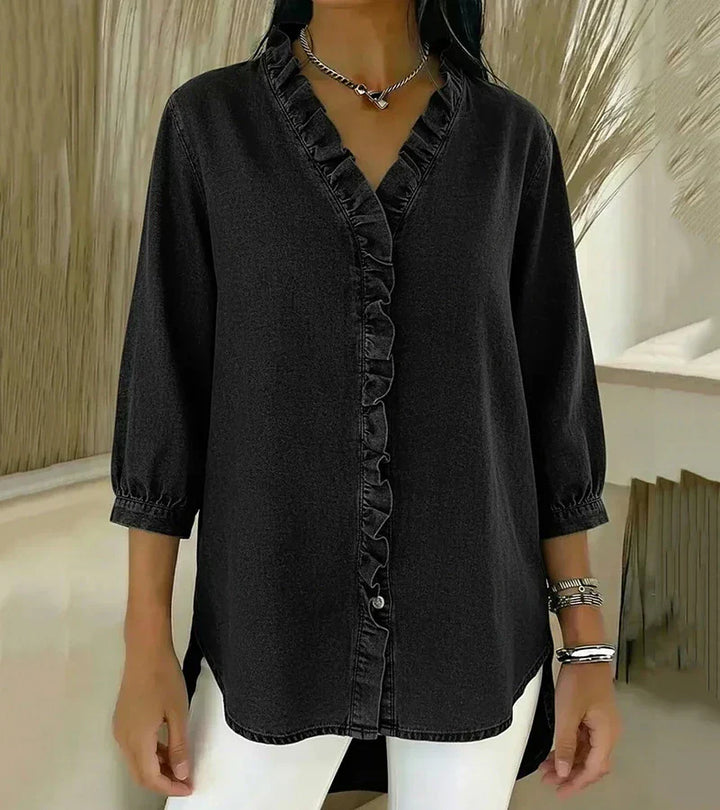 Adele™ | Blouse à Col V avec Volants