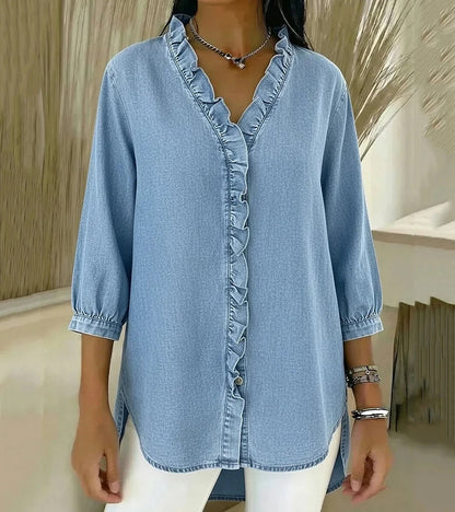 Adele™ | Blouse à Col V avec Volants