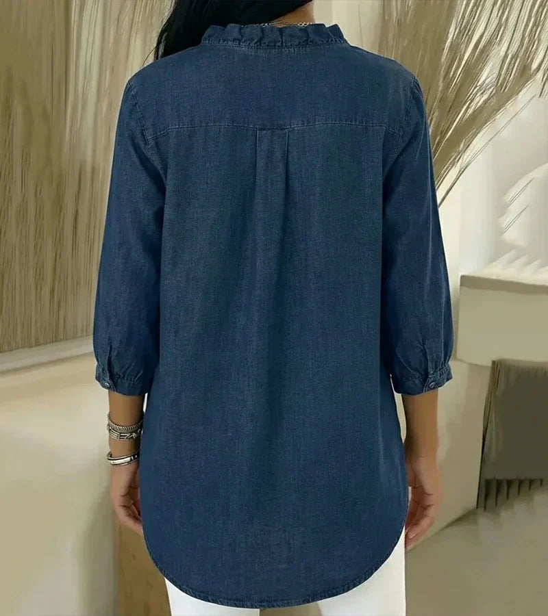 Adele™ | Blouse à Col V avec Volants