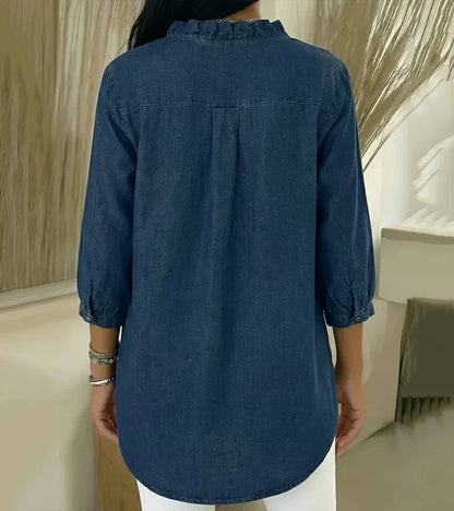 Adele™ | Blouse à Col V avec Volants