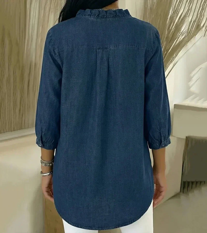 Adele™ | Blouse à Col V avec Volants