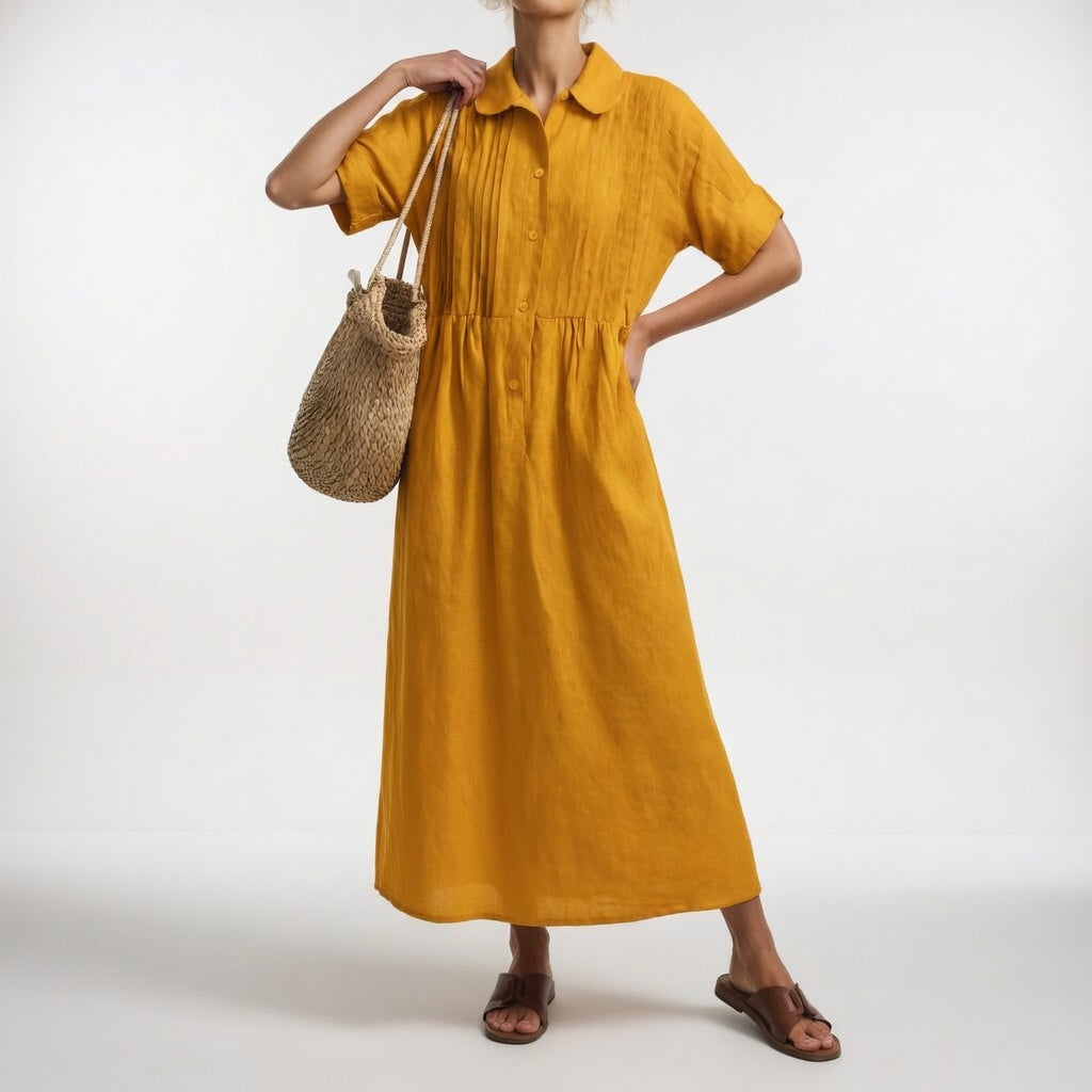 Lysandra™ — Robe Chemisier Légère pour l'Été