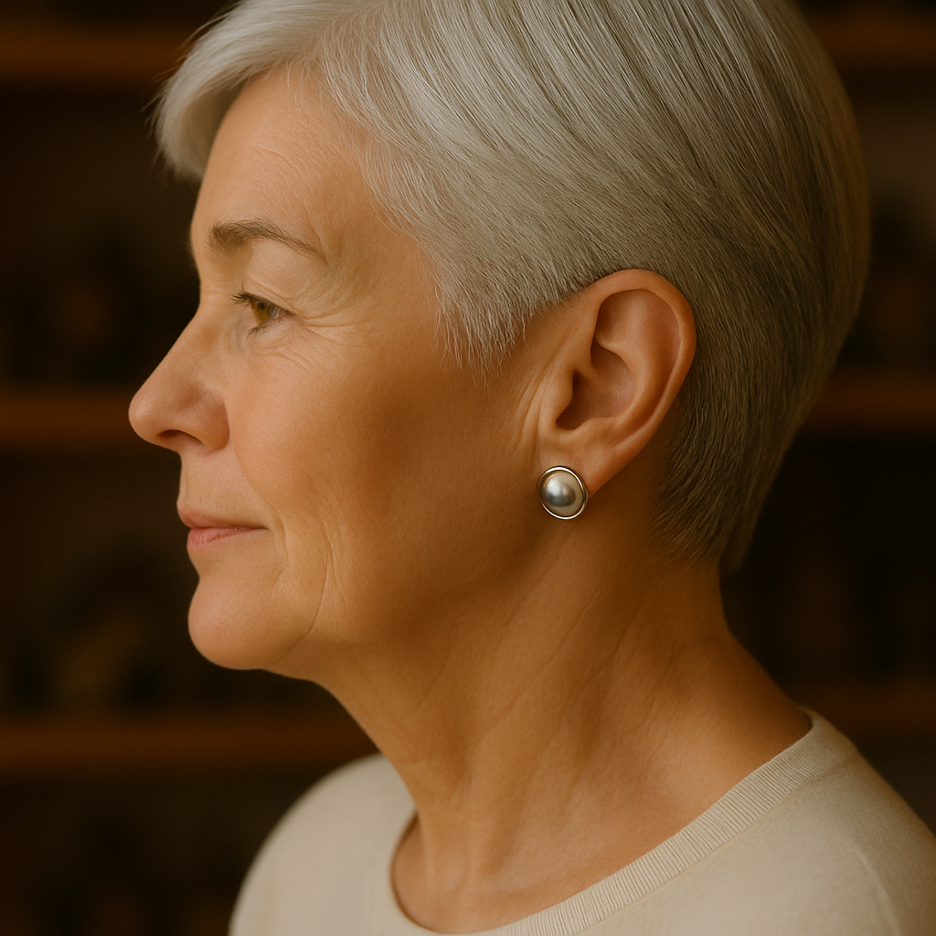 Boucles d'oreilles en perles noires sophistiquées
