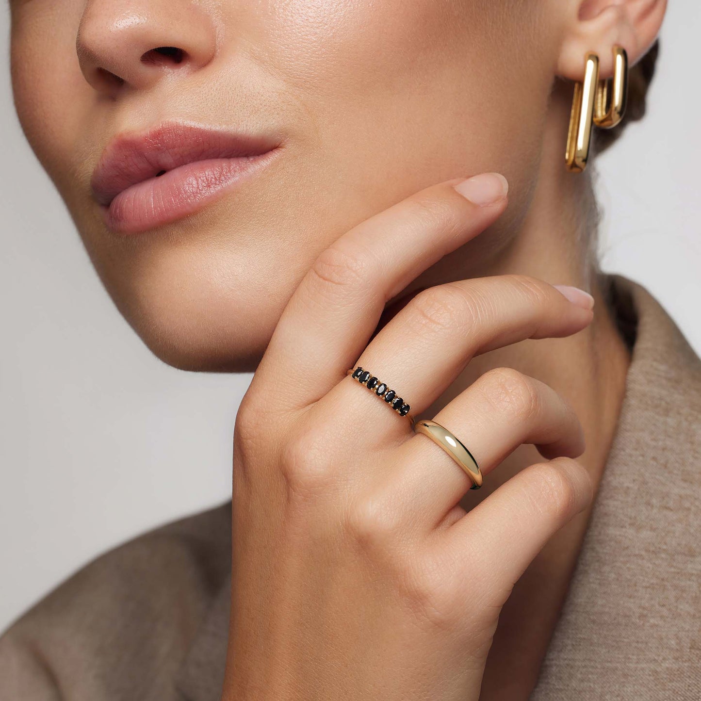 Bague Solide en Pierre | Or