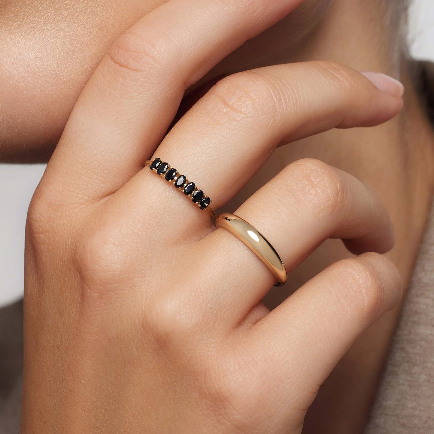 Bague Solide en Pierre | Or
