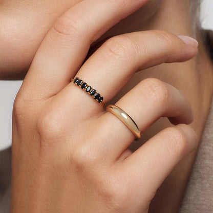 Bague Solide en Pierre | Or