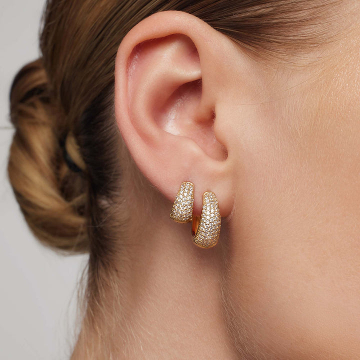 Boucles d'oreilles Mini Hoop Jules | Or 16k