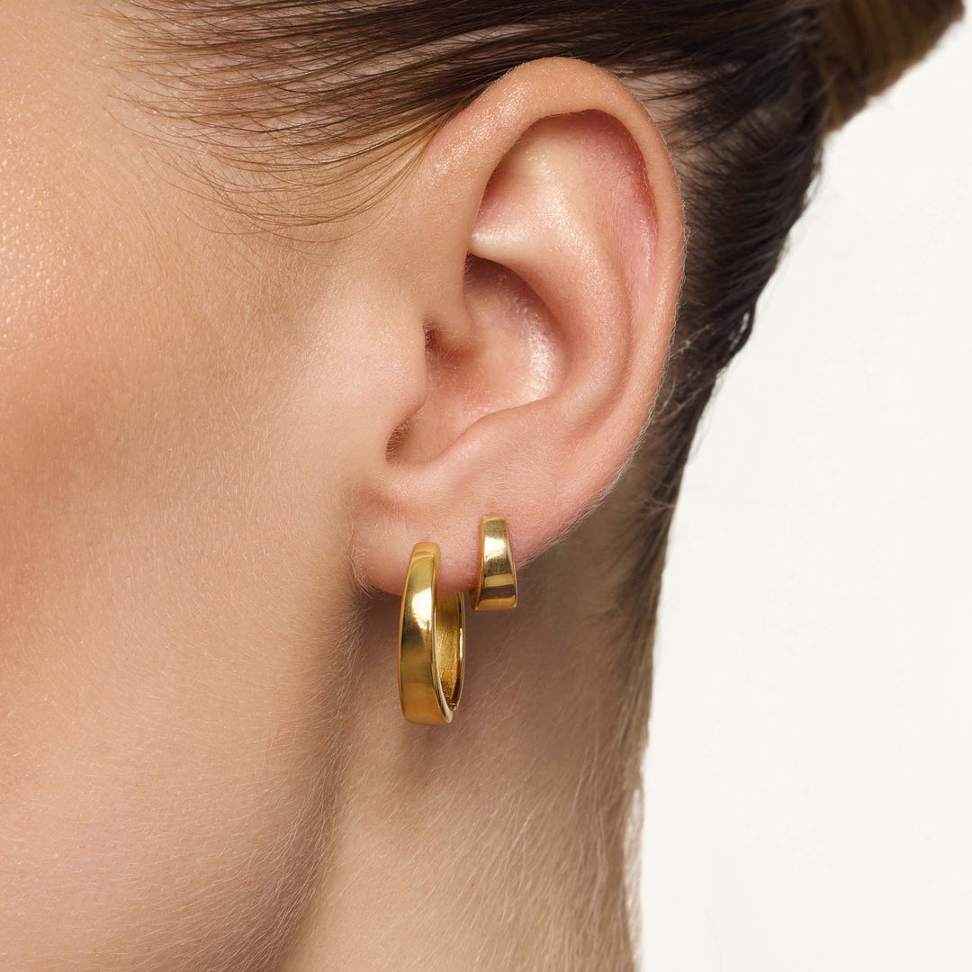 Boucles d'oreilles Gia en créoles | Or