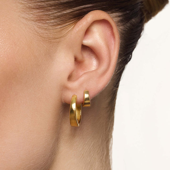 Boucles d'oreilles Gia en créoles | Or