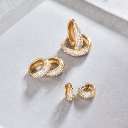 Boucles d'oreilles Mini Hoop Jules | Or 16k