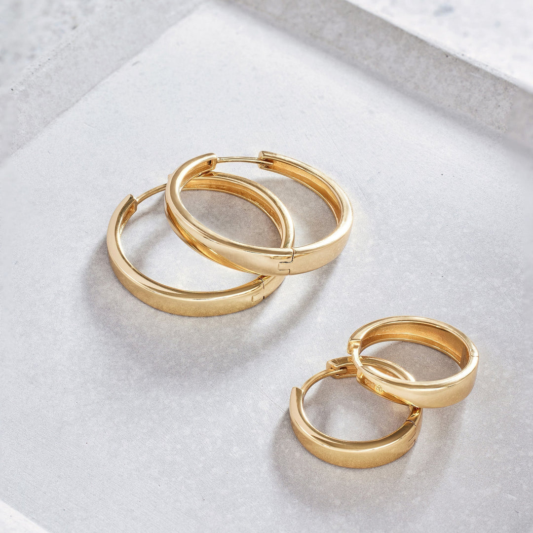 Boucles d'oreilles Gia en créoles | Or