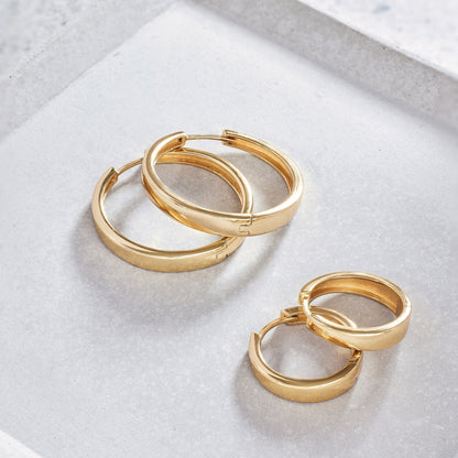 Boucles d'oreilles Gia en créoles | Or