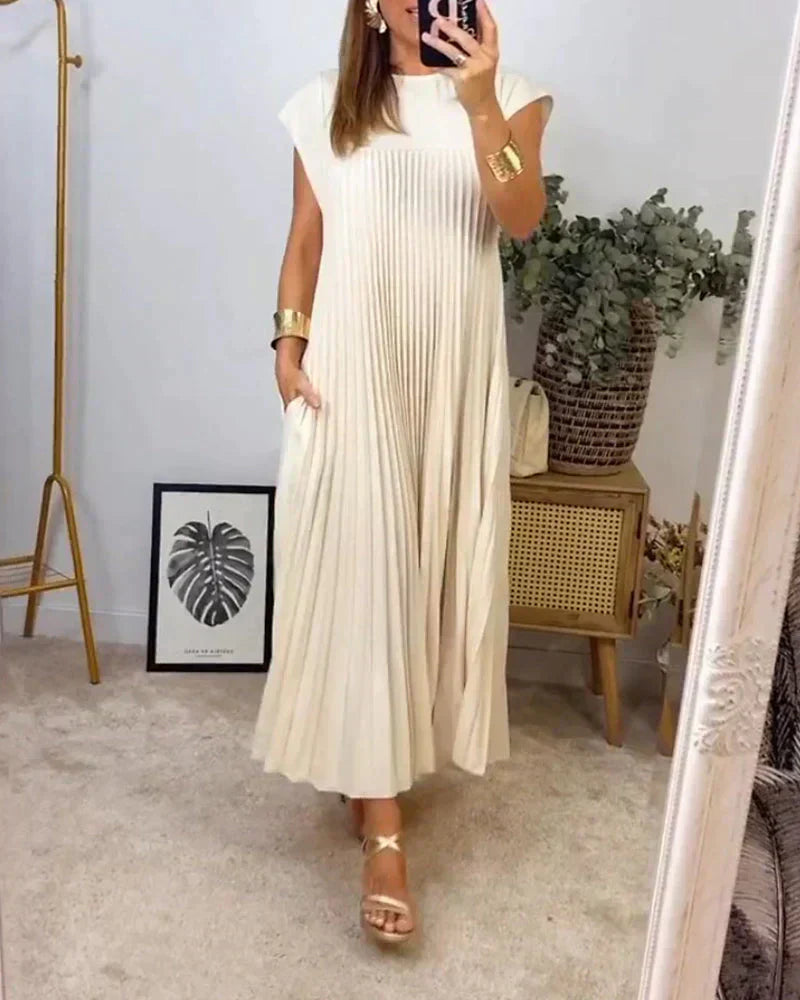 Tascha™ - Robe Sans Manches avec Plis