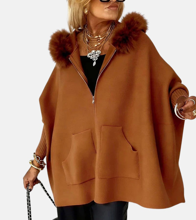 ARABELLE™ | Manteau à capuche décontracté avec col en fourrure