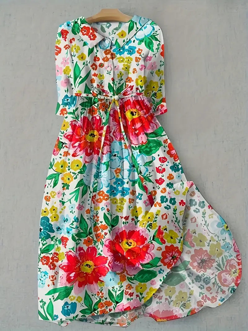 Colette | Robe Florale Vibrante et Colorée
