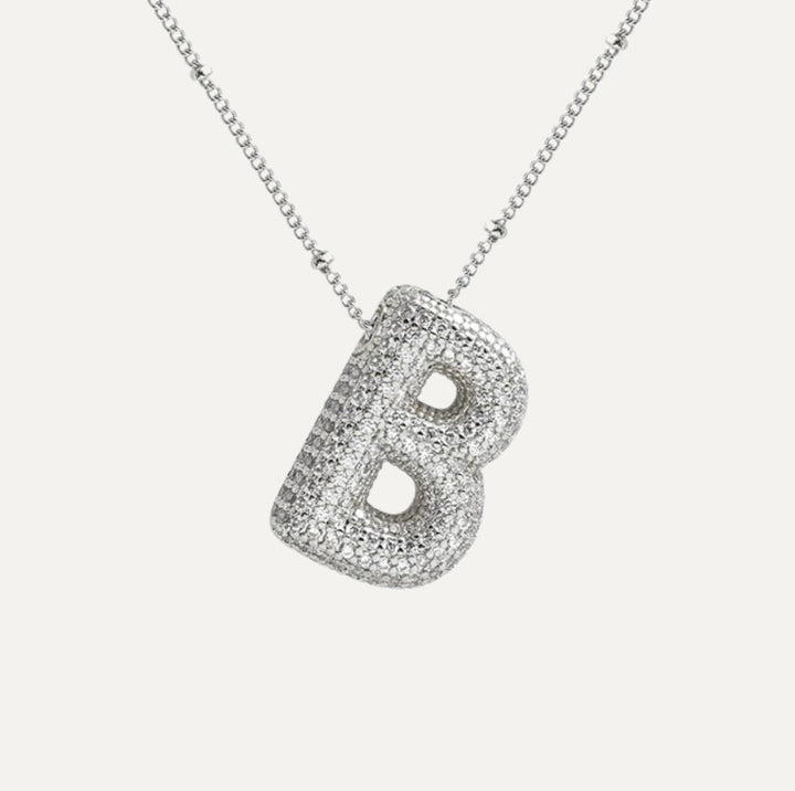 Savannah | Collier avec Lettre à Bulles en Diamant