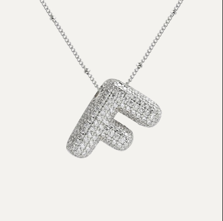 Savannah | Collier avec Lettre à Bulles en Diamant