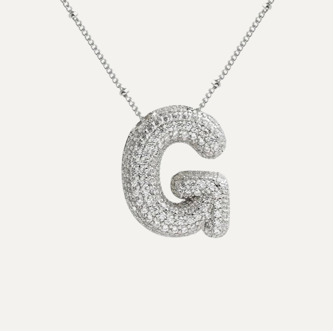 Savannah | Collier avec Lettre à Bulles en Diamant