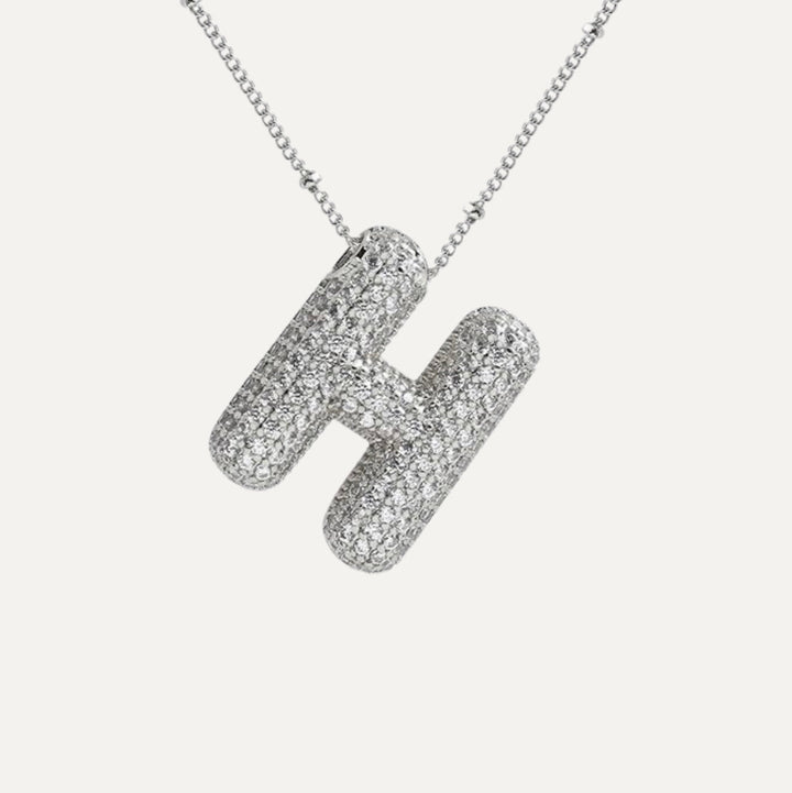 Savannah | Collier avec Lettre à Bulles en Diamant