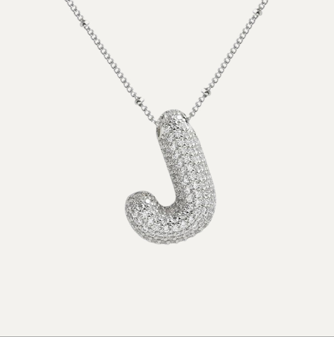 Savannah | Collier avec Lettre à Bulles en Diamant